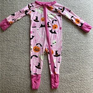 Little Sleepies Pink Halloween Themed Footie